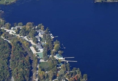 Aerial view of Kahshe Lake in Muskoka, Ontario