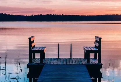 Muskoka area lake at sunrise