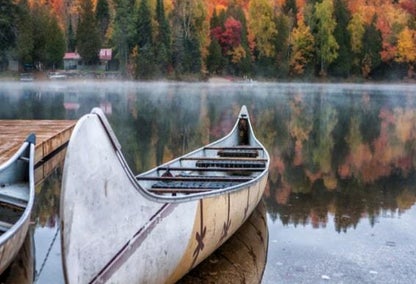 Canoes on Oxtongue Lake, Ontario, Canada