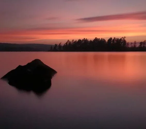 View of Eagle Lake near sunset