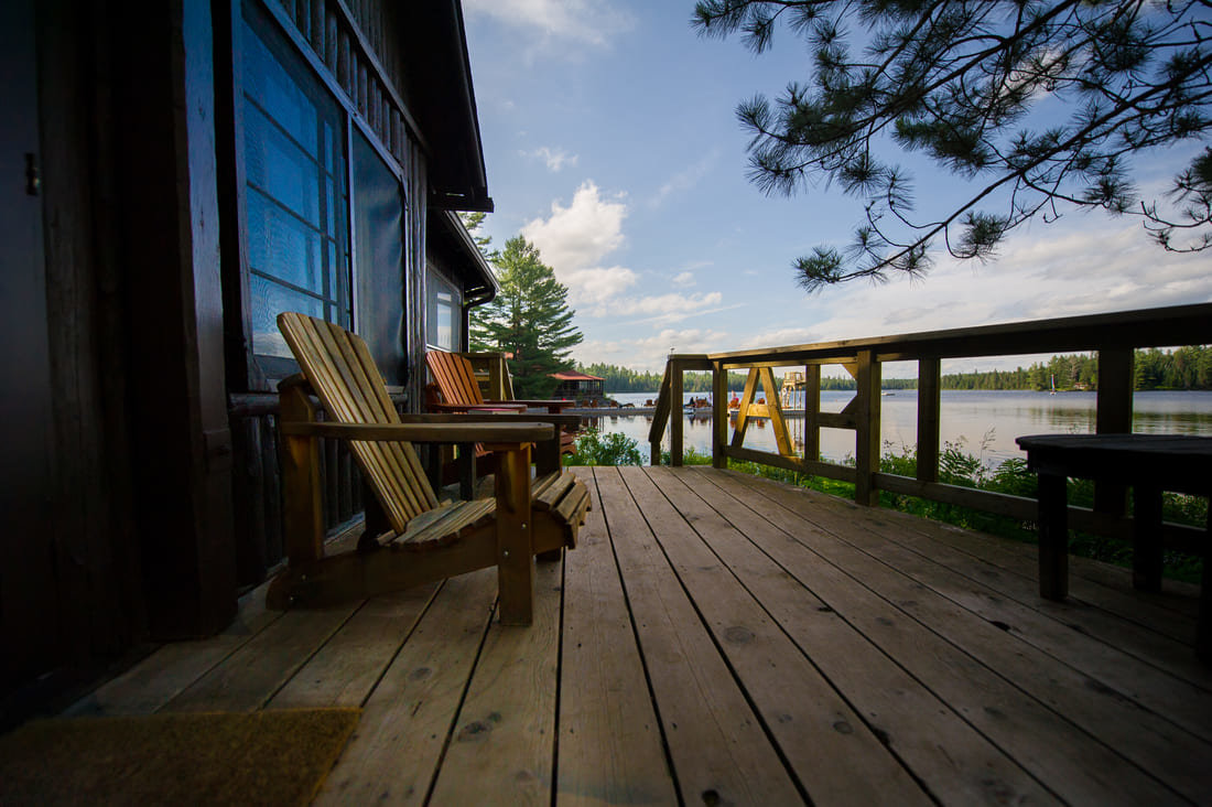 A cabin located in Central Ontario in the woods