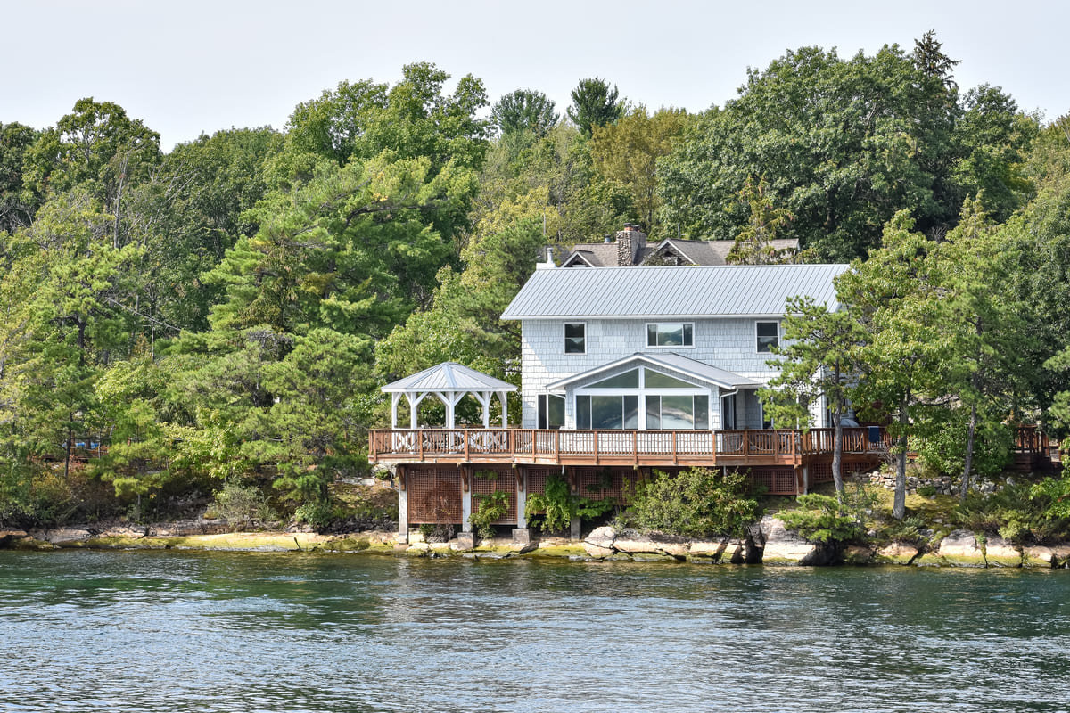 A Lake of Bays cottage during the summertime. 